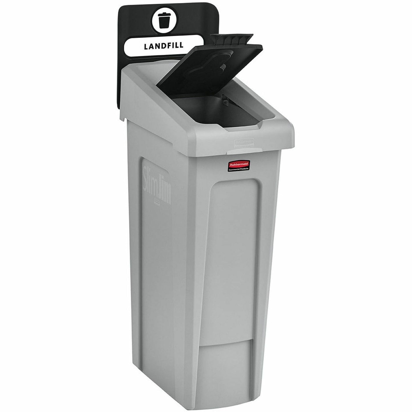 Rubbermaid Commercial Slim Jim Recycling Station 1-Stream Landfill, 23 Gal (2185053)