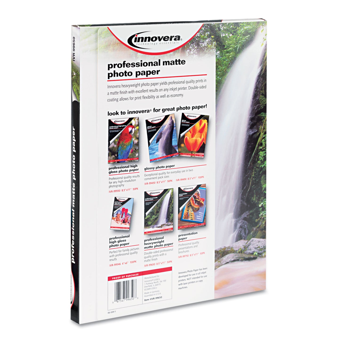Innovera Heavyweight Photo Paper, 11 mil, 8.5 x 11, Matte White, 50/Pack (99650)