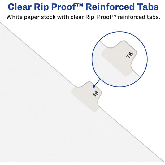 Side Tab Individual Legal Dividers (82474)