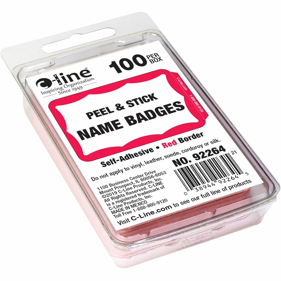 C-Line Self-Adhesive Name Tags (92264)