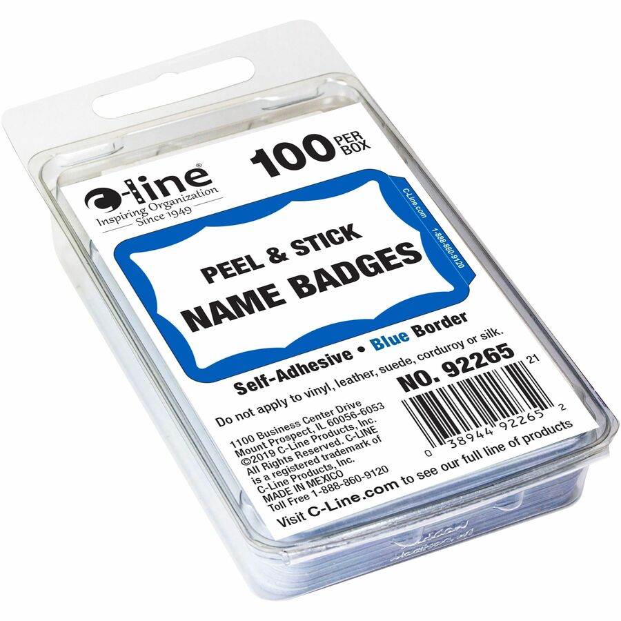 C-Line Self-Adhesive Name Tags (92265)