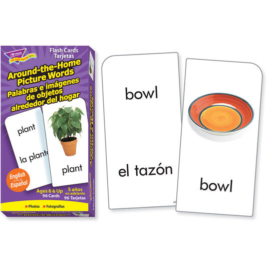Trend English/Spanish Picture Words Flash Cards (T53015)