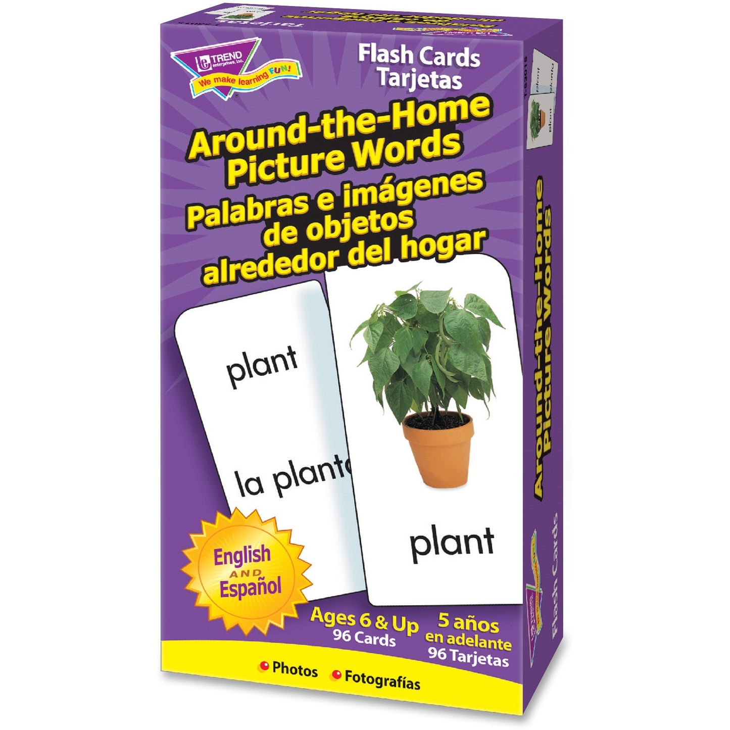 Trend English/Spanish Picture Words Flash Cards (T53015)