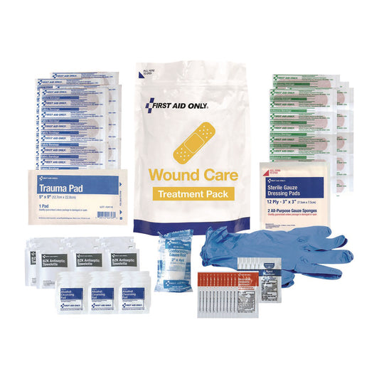 First Aid Only 137-Piece Wound Care Treatment Pack, Resealable Plastic Bag (91164)