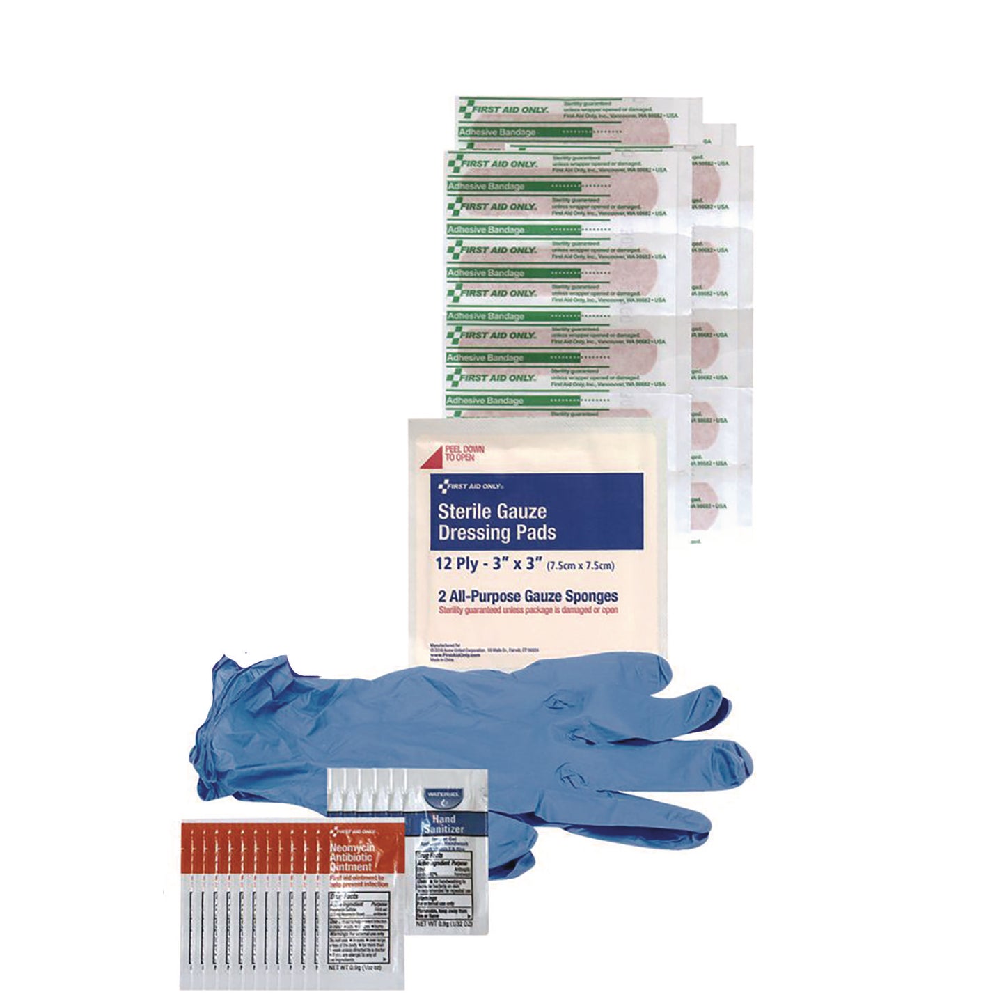 First Aid Only 137-Piece Wound Care Treatment Pack, Resealable Plastic Bag (91164)