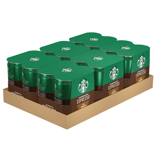 Starbucks Cold Brew Coffee, Doubleshot Espresso and Cream, 6.5 oz Can, 24/Carton (PEP10451)