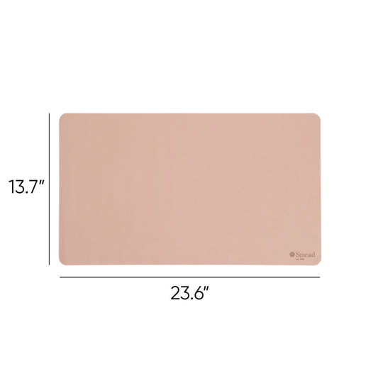 Smead Vegan Leather Desk Pads, 23.6 x 13.7, Light Pink (64839)
