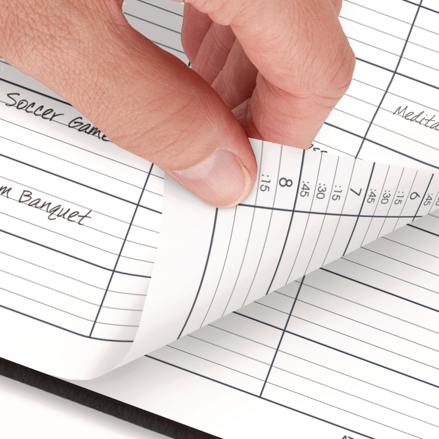 AT-A-GLANCE Four-Person Group Undated Daily Appointment Book, 10.88 x 8.5, Black Cover, 12-Month (Jan to Dec): Undated (8031005)