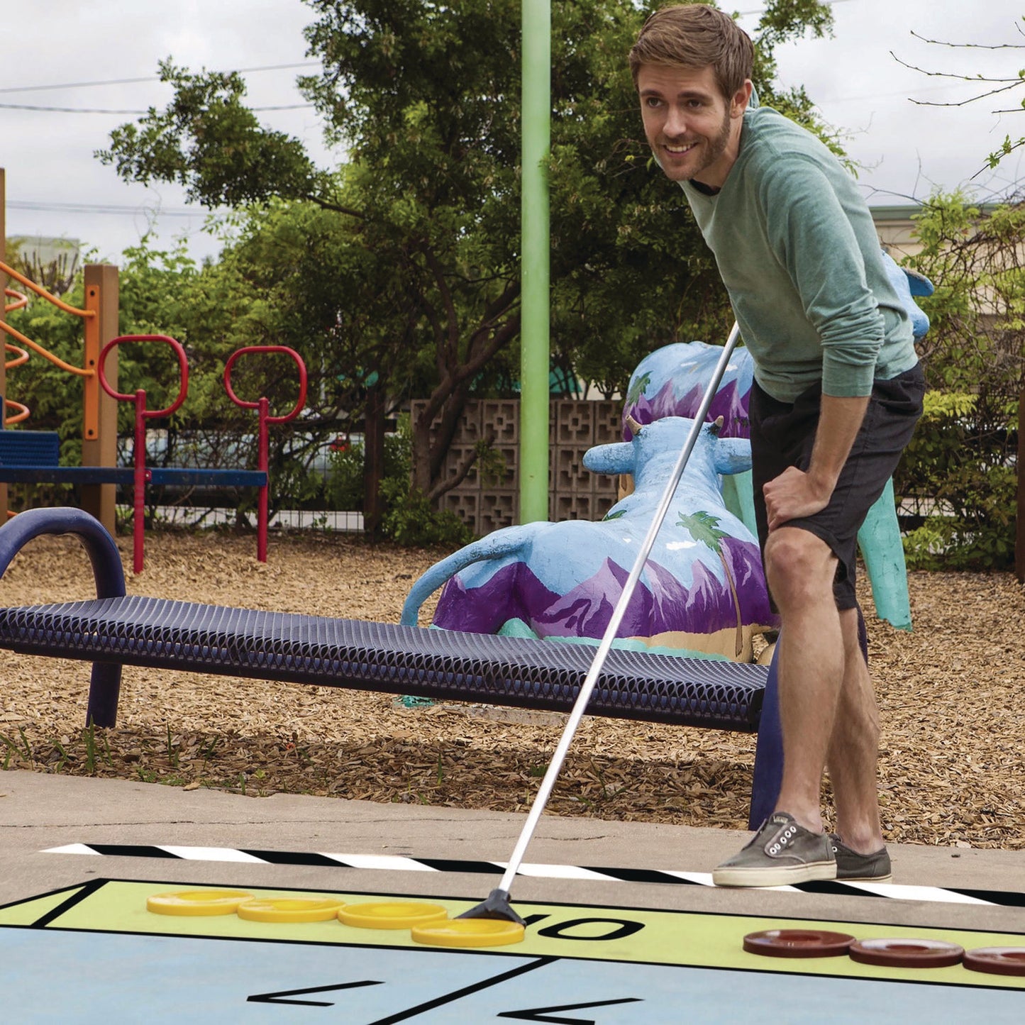 Champion Sports Shuffleboard Set, 4 Cues, 8 Pucks (SBA10)