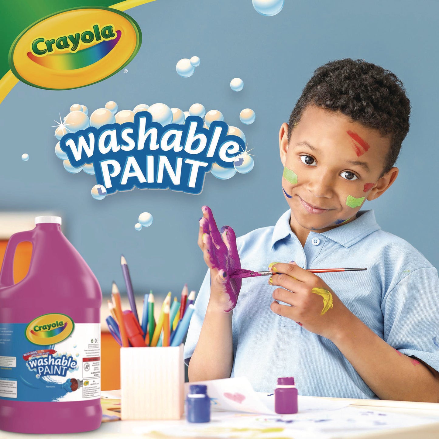 Crayola Washable Paint, Magenta, 1 gal Bottle (542128069)