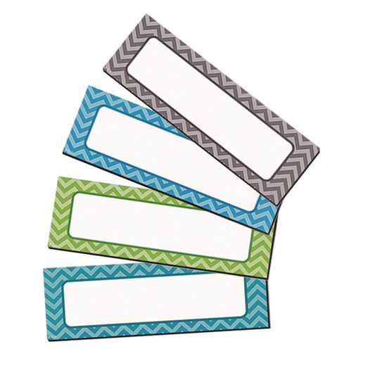 Teacher Created Resources Chevron Labels Magnetic Accents, Chevron Labels, 1.5" x 4.75", Assorted Colors, 20/Pack (77204)