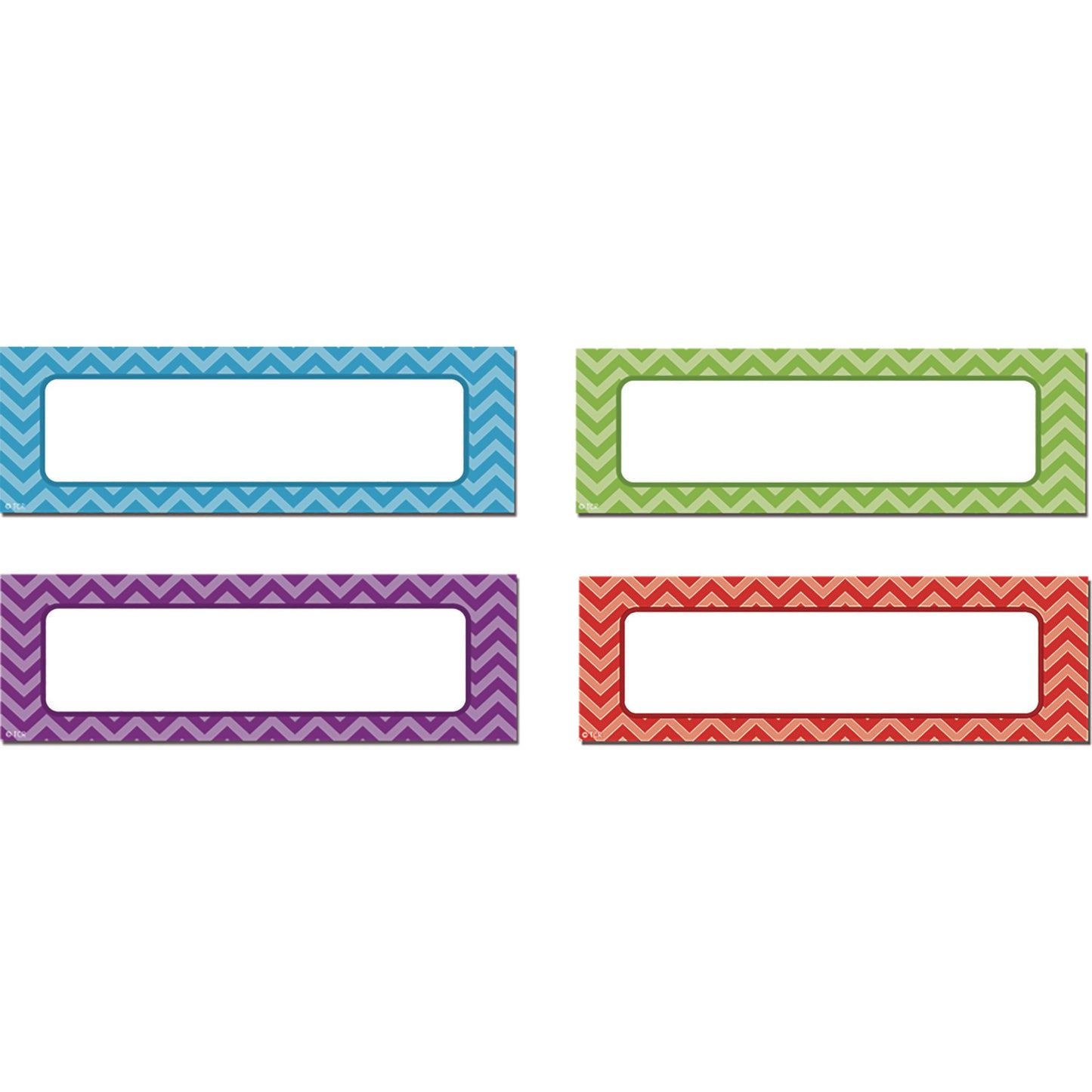 Teacher Created Resources Chevron Labels Magnetic Accents, Chevron Labels, 1.5" x 4.75", Assorted Colors, 20/Pack (77204)