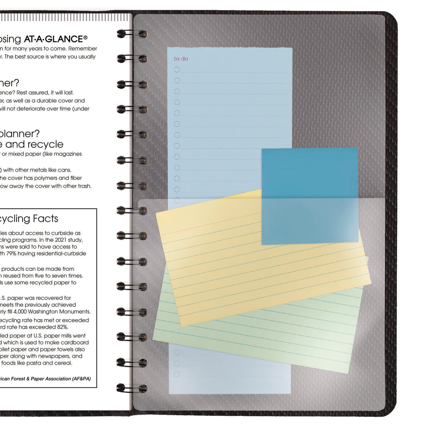 AT-A-GLANCE Contemporary Weekly/Monthly Planner, Open-Block Format, 8.5 x 5.5, Graphite Cover, 12-Month (Jan to Dec): 2025 (70100X45)