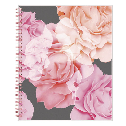 Blue Sky Joselyn Weekly/Monthly Planner, Floral Artwork, 11 x 8.5, Pink/Peach/Black Cover, 12-Month (Jan to Dec): 2025 (110394)