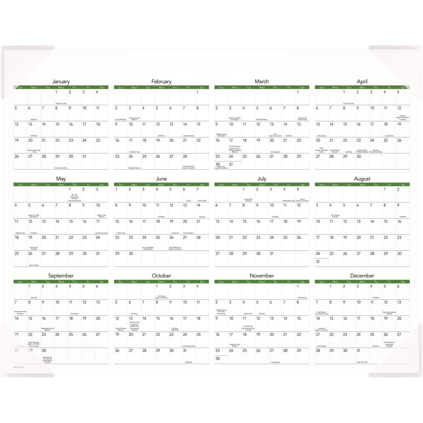 AT-A-GLANCE Puppies Monthly Desk Pad Calendar, Puppies Photography, 22 x 17, White Sheets, Clear Corners, 12-Month (Jan to Dec): 2025 (DMD16632)