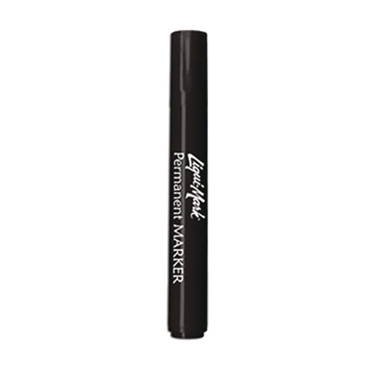 Liqui-Mark Permanent Marker, Chisel Tip, Black, Dozen (91201)