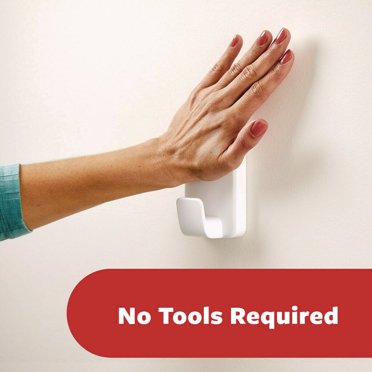 Command X-large Utility Hooks, Plastic, White, 15 lb Capacity, 2 Hooks and 8 Strips/Pack (170112ES)