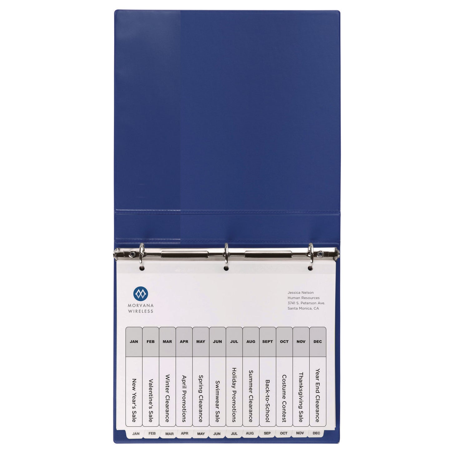 Avery Customizable Table of Contents Ready Index Black and White Dividers, 12-Tab, Jan. to Dec., 11 x 8.5, White, 6 Sets (11826)