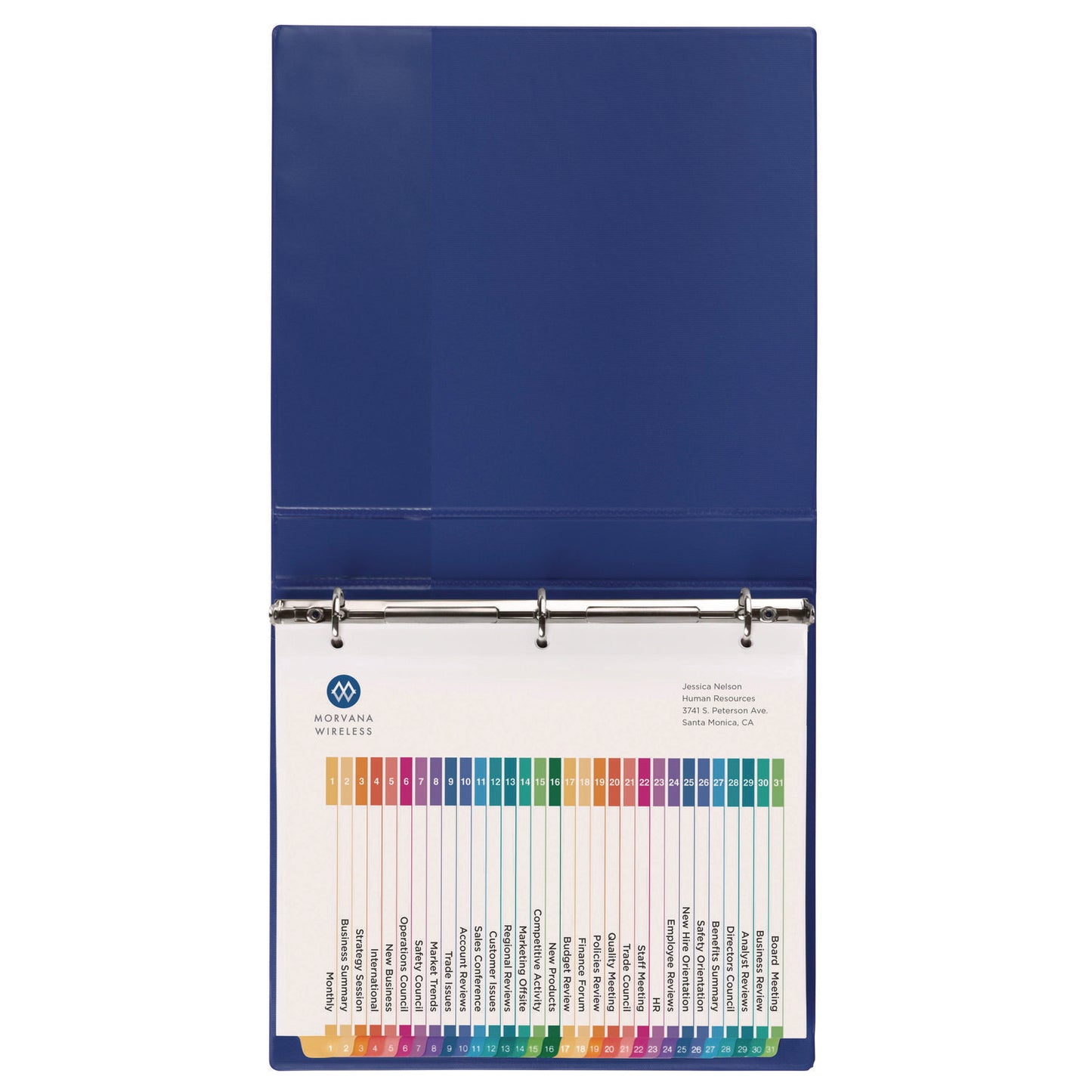 Avery Customizable Table of Contents Ready Index Multicolor Dividers, 31-Tab, 1 to 31, 11 x 8.5, White, 6 Sets (11831)