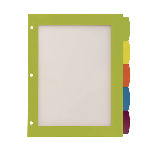 Avery Big Tab Ultralast Plastic Dividers, 5-Tab, 11 x 8.5, Assorted, 1 Set (24900)