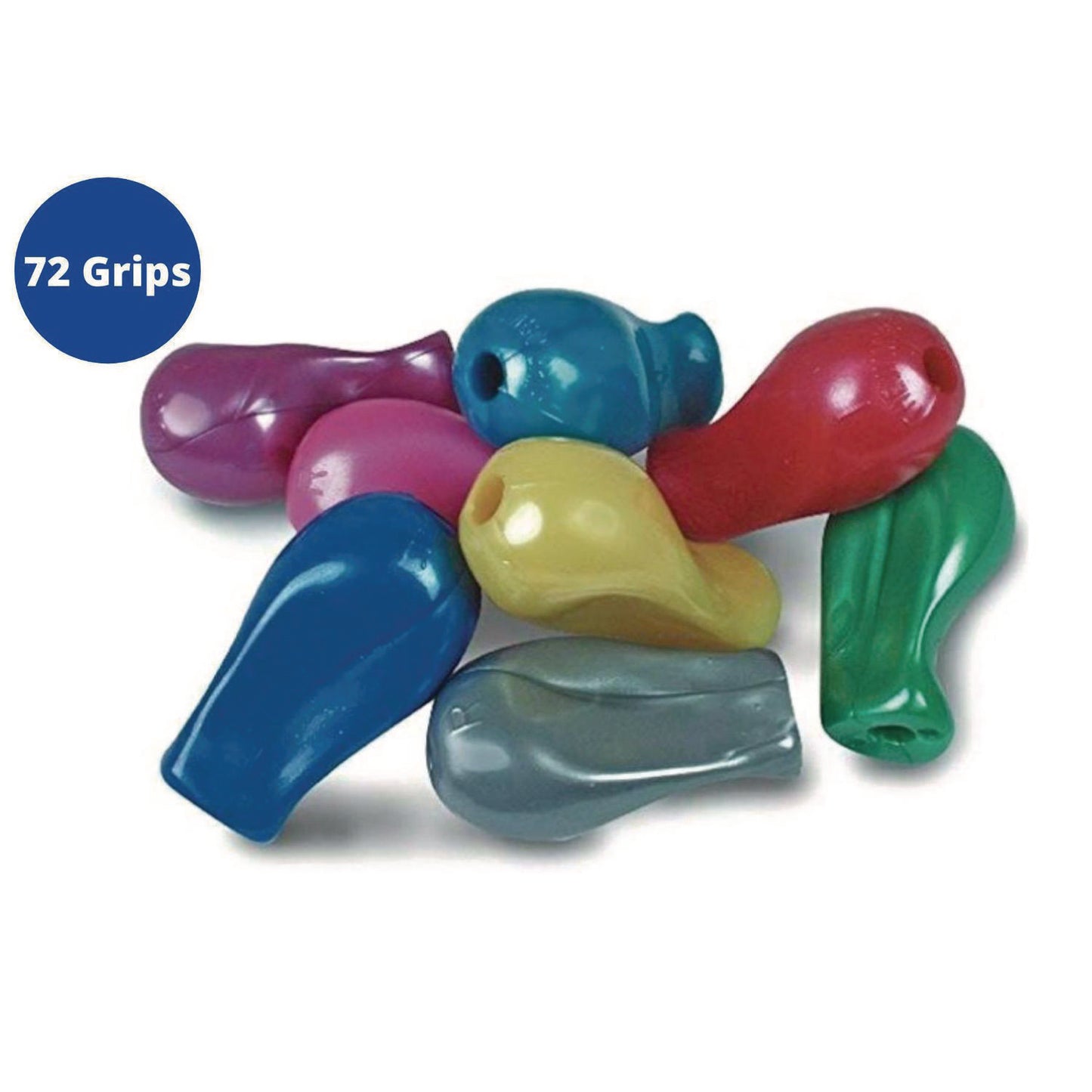The Pencil Grip Jumbo Pencil Grip, 1" Long, Assorted Metallic Colors, 72/Carton (11972)