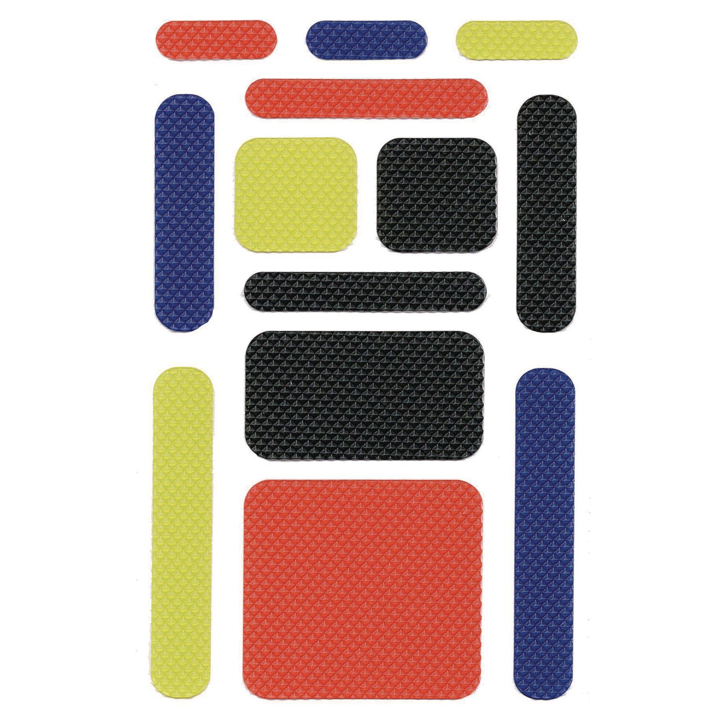 The Pencil Grip Anywhere Zen Strips, Bumpy, Assorted Primary Colors 13/Set, 24 Sets/Carton (88024)