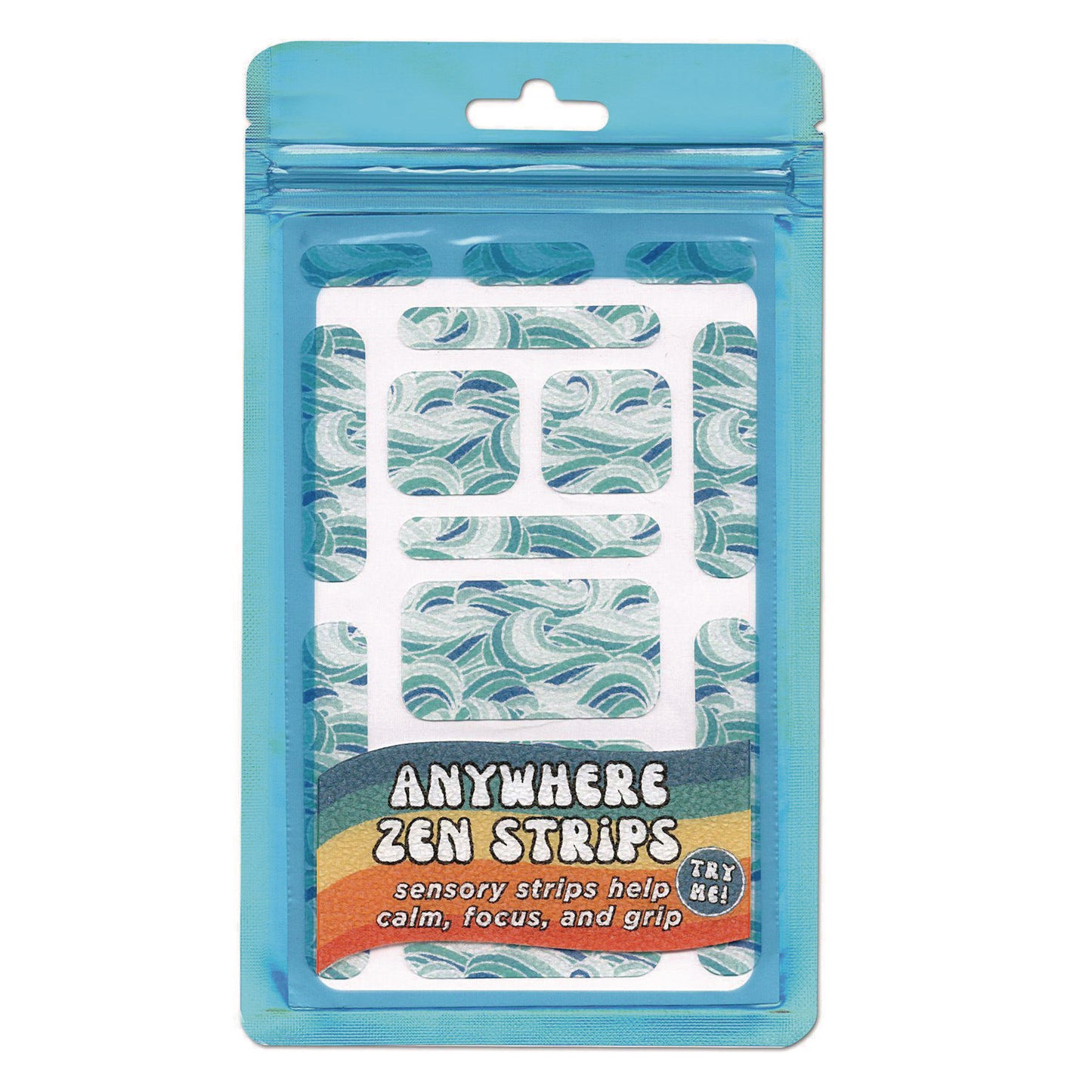 The Pencil Grip Anywhere Zen Strips, Sandy Waves, Assorted Colors, 13/Set, 24 Sets/Carton (88724)