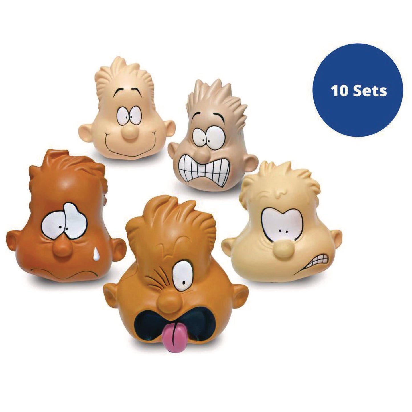 The Pencil Grip Feeling Heads Expression Set, Assorted Colors, 5/Set, 10 Sets/Carton (89510)