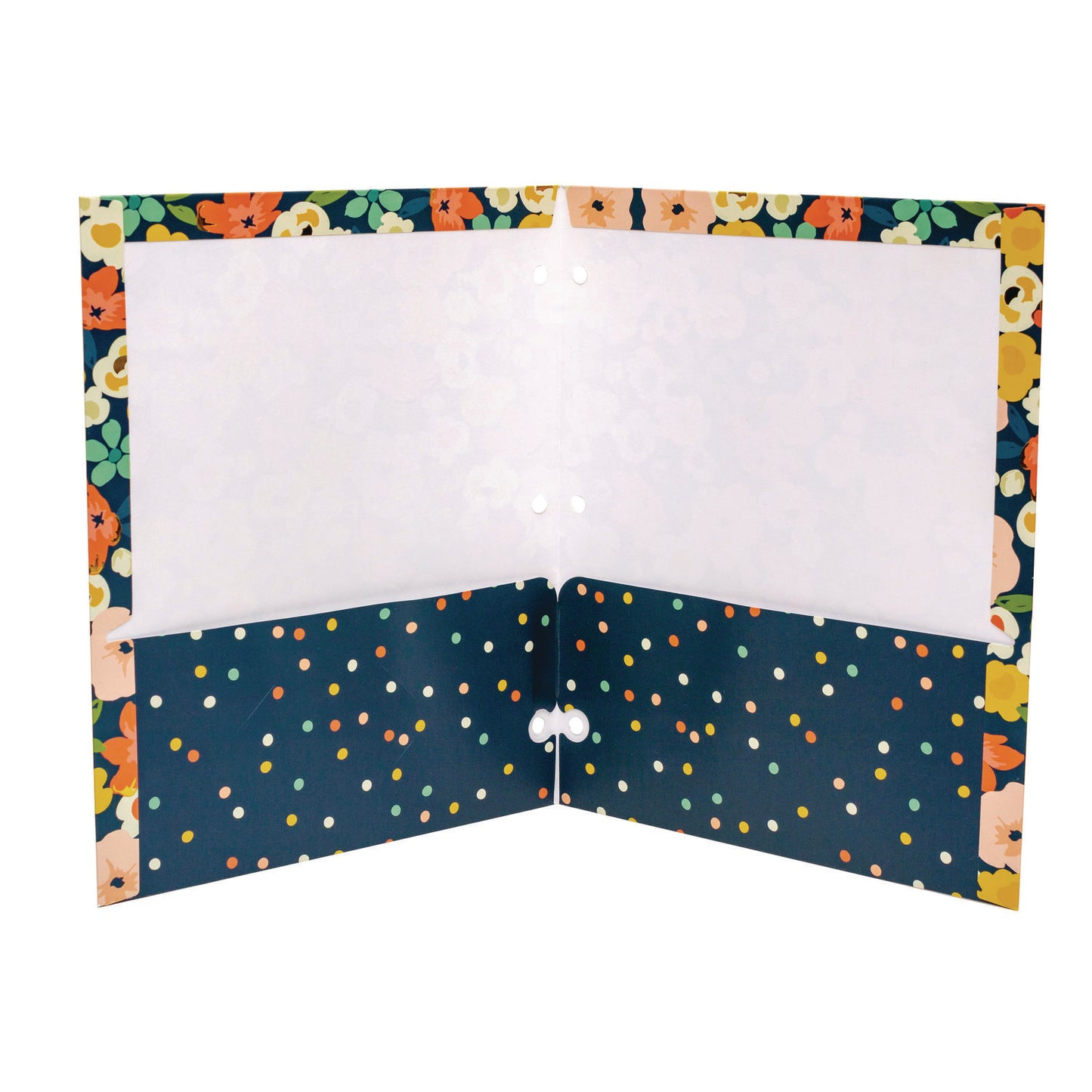 PUKKA PAD Two-Pocket Portfolio Folder, 1" Capacity, 9.6 x 11.9, Floral/Geometric/Hearts, 6/Pack (9098CD)