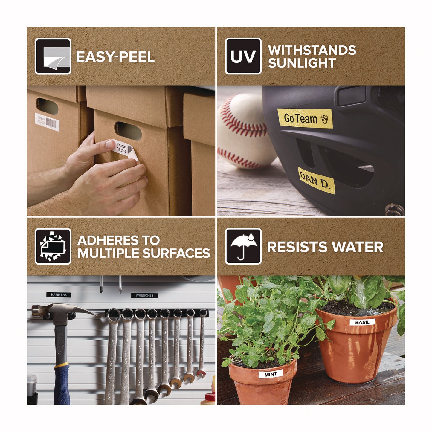 DYMO D1 Standard Labels, 0.38" x 23 ft, Black Print on White Tape (1761554)