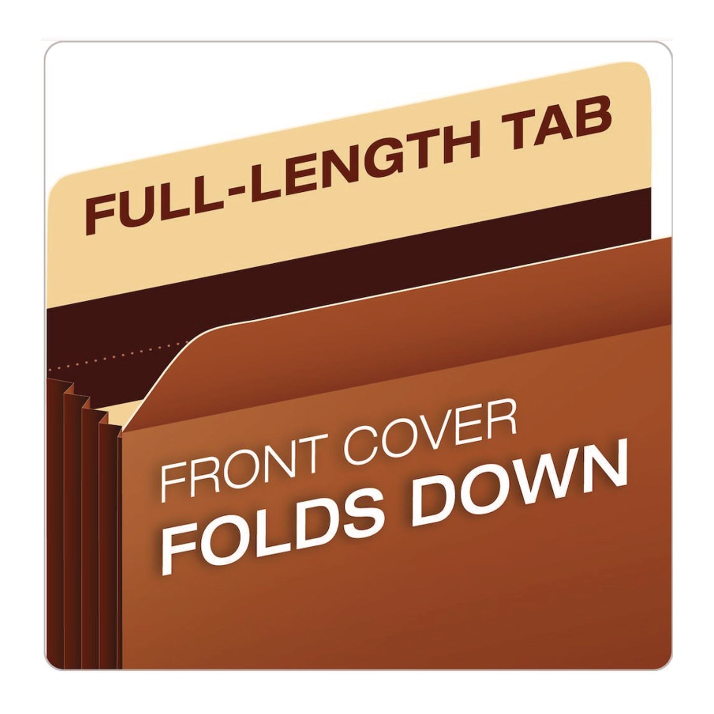 Pendaflex Tyvek Heavy-Duty Reinforced File Pockets, 3.5" Expansion, Letter Size, Redrope, 10/Box (C1524EHD10)