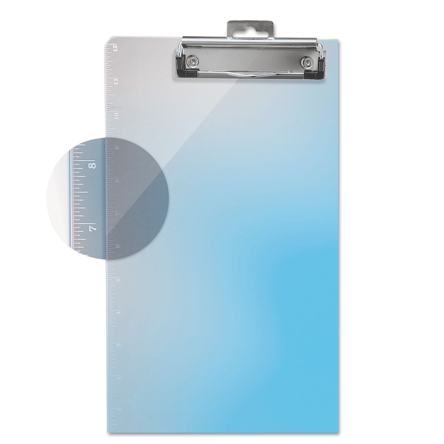 Officemate Plastic Clipboards with 12" Ruler Markings, 0.5" Clip Capacity, Holds 8.5 x 11 Sheets, Clear (83016)