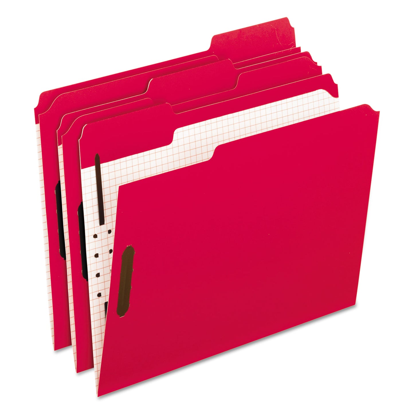 Pendaflex Colored Classification Folders with Embossed Fasteners, 2 Fasteners, Letter Size, Red Exterior, 50/Box (21319)