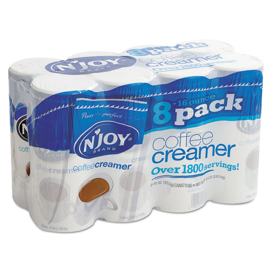 N'Joy Non-Dairy Coffee Creamer, 16 oz Canister, 8/Pack (827783)