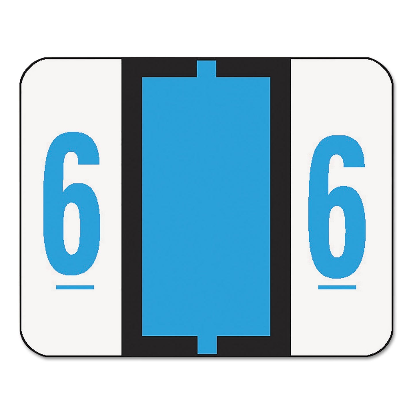 Smead Numerical End Tab File Folder Labels, 6, 1 x 1.25, White, 500/Roll (67376)