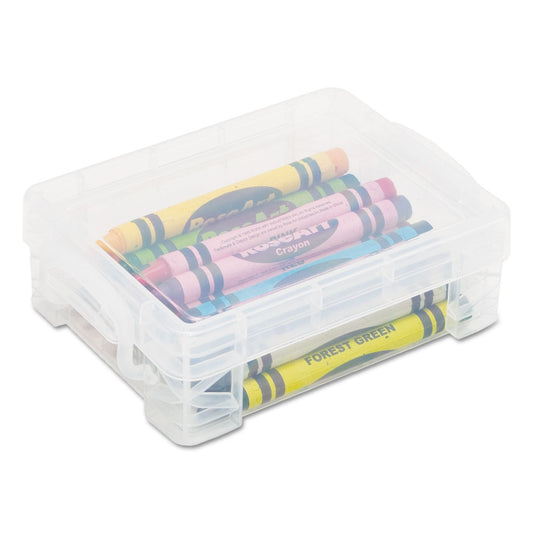 Advantus Super Stacker Crayon Box, Plastic, 4.75 x 3.5 x 1.6, Clear (40311)