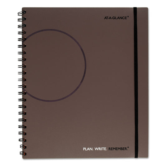 AT-A-GLANCE Plan. Write. Remember. Planning Notebook Two Days Per Page , 11 x 8.38, Gray Cover, Undated (80620430)