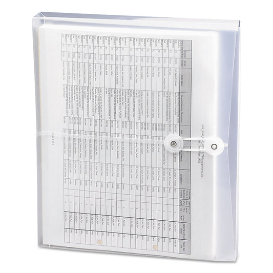 Smead Poly String and Button Interoffice Envelopes, Open-Side (Horizontal), 9.75 x 11.63, Clear, 5/Pack (89521)