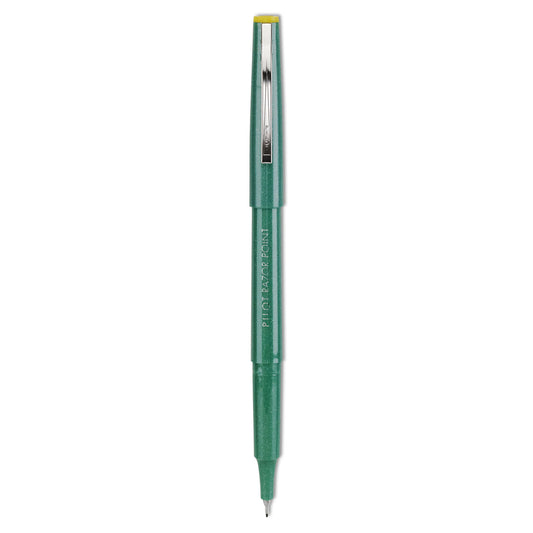 Pilot Razor Point Fine Line Porous Point Pen, Stick, Extra-Fine 0.3 mm, Green Ink, Green Barrel, Dozen (11010)