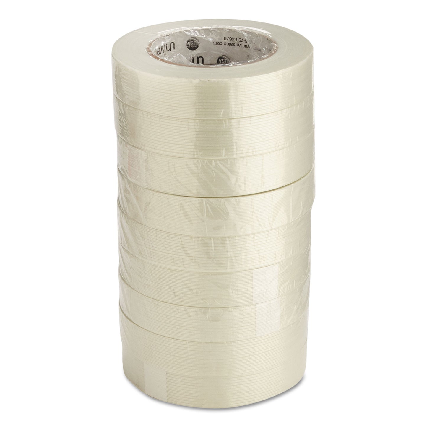 Universal 190# Medium Grade Filament Tape, 3" Core, 24 mm x 54.8 m, Clear (78001)