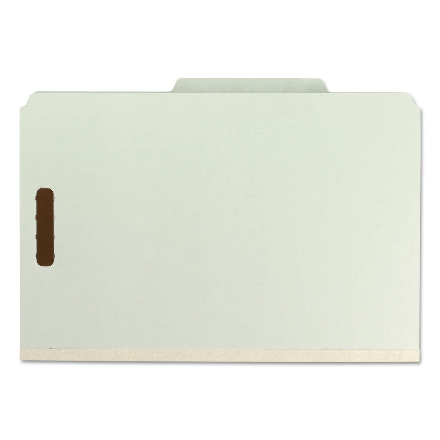 Smead Recycled Pressboard Classification Folders, 3" Expansion, 3 Dividers, 8 Fasteners, Legal Size, Gray-Green, 10/Box (19093)