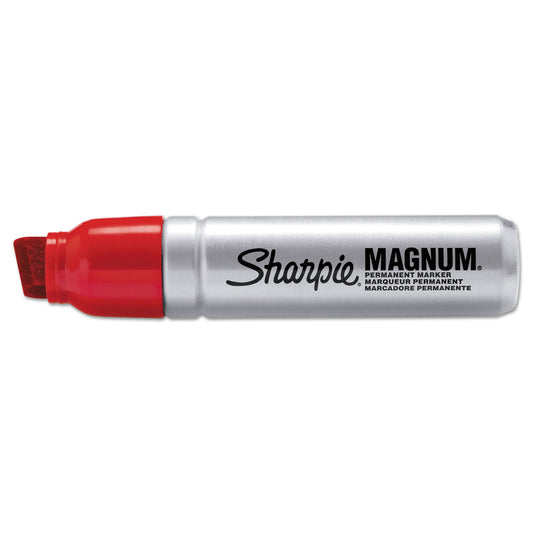 Sharpie Magnum Permanent Marker, Broad Chisel Tip, Red (44002)