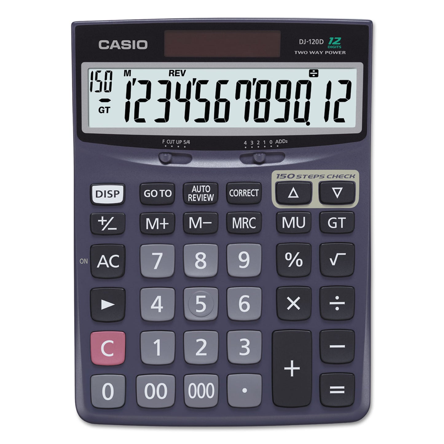 Casio DJ120D Calculator, 12-Digit LCD