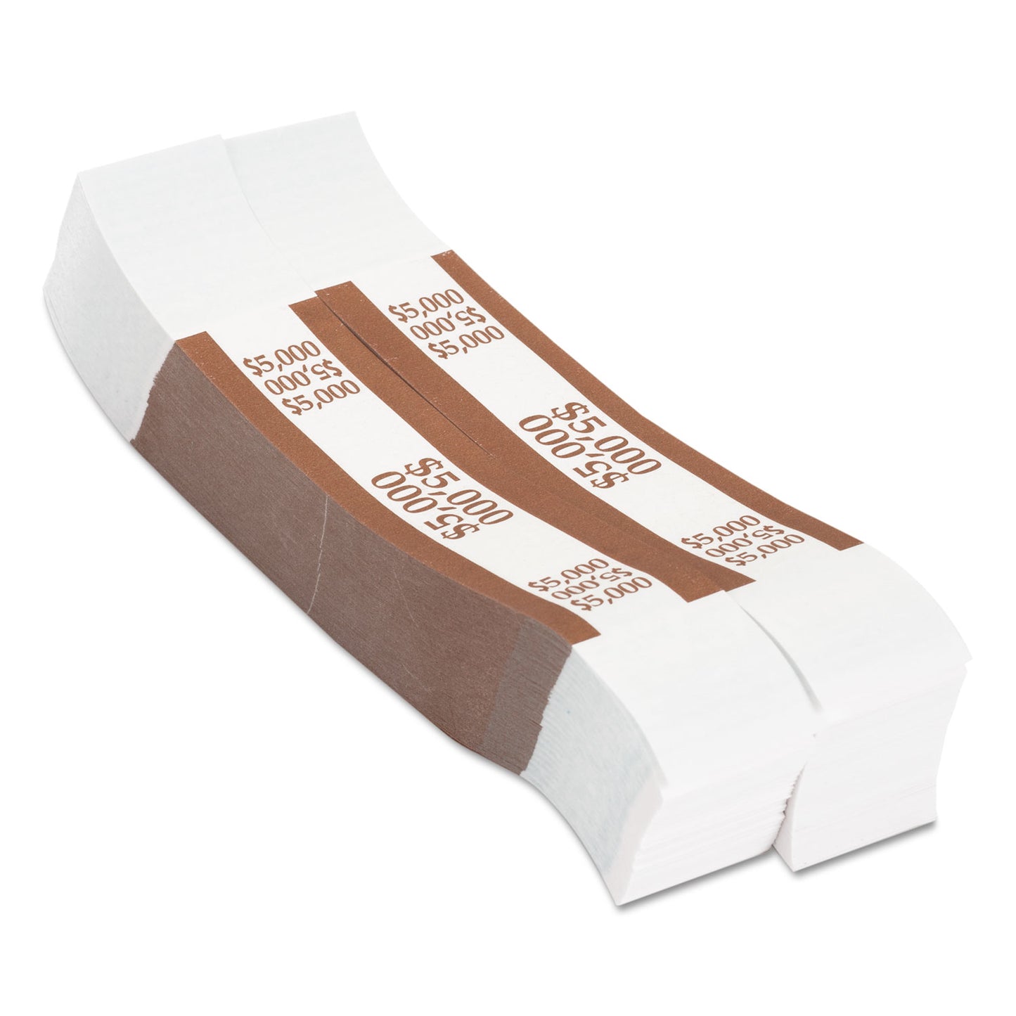 PAP-R Products Currency Straps, Brown, $5,000 in $50 Bills, 1000 Bands/Pack (405000)