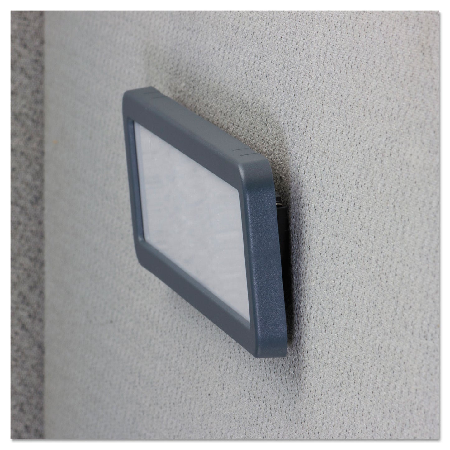 Universal Recycled Cubicle Nameplate with Rounded Corners, 9 x 2.5, Charcoal (08223)