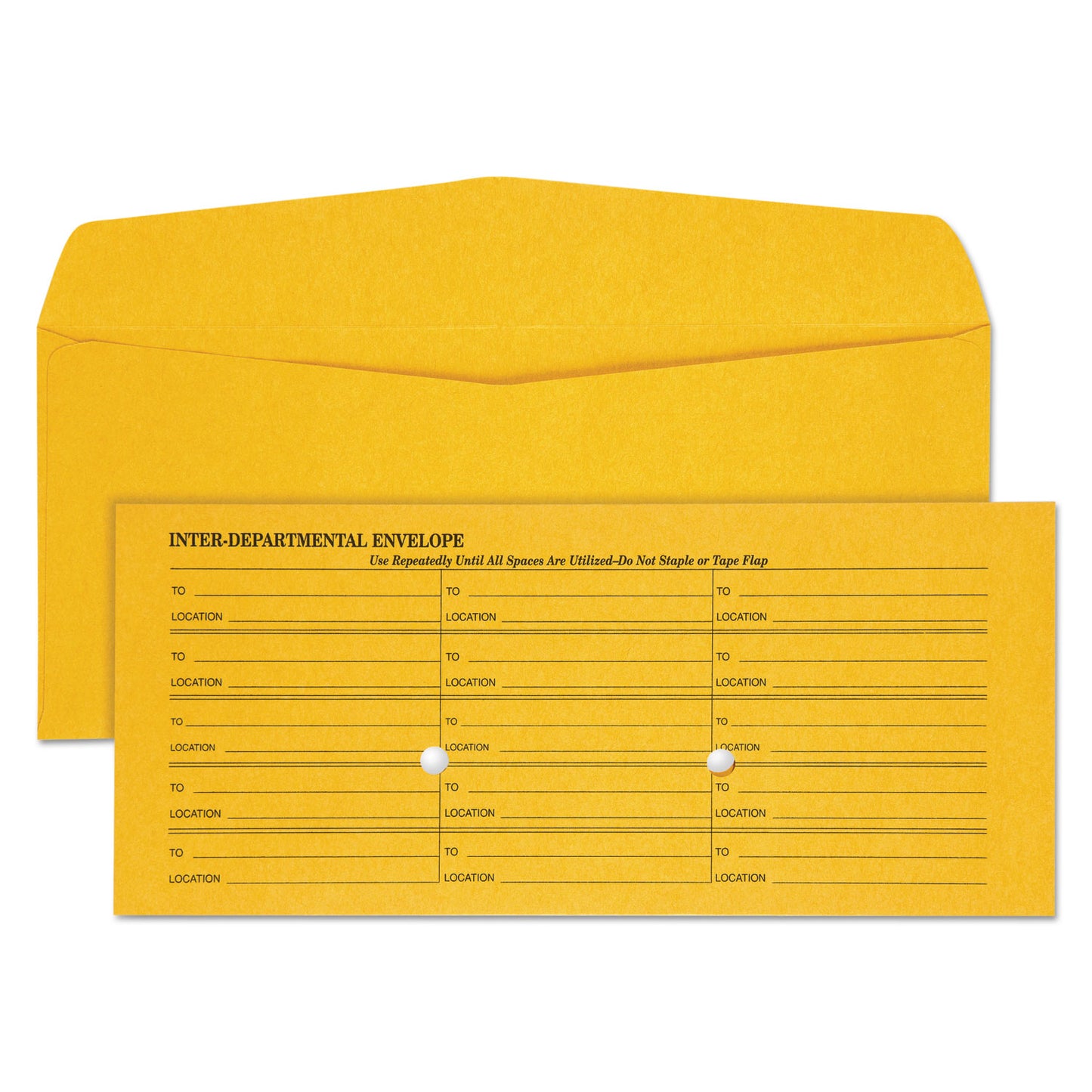 Quality Park Light Brown Fold Flap Kraft Trade Size Interoffice Envelope, One-Sided Box-Style Format, 4.5 x 10.38, Brown Kraft, 500/Box (63262)