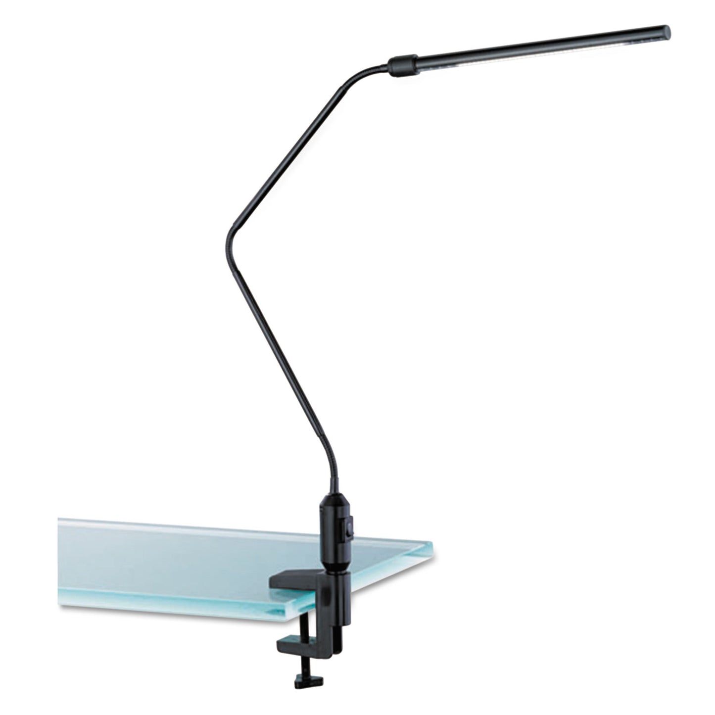 Alera LED Desk Lamp With Interchangeable Base Or Clamp, 5.13w x 21.75d x 21.75h, Black (LED902B)