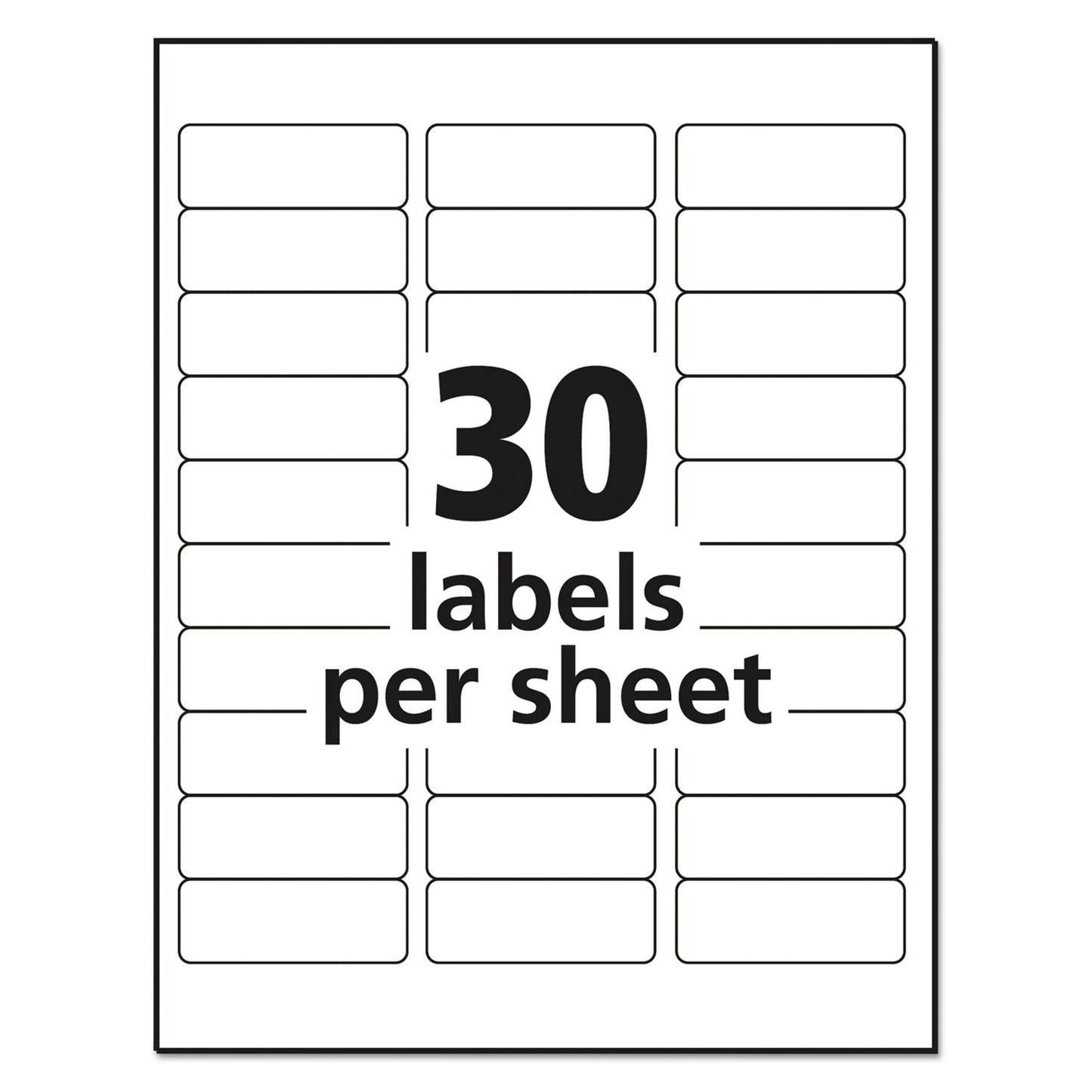Avery Matte Clear Easy Peel Mailing Labels w/ Sure Feed Technology, Inkjet Printers, 1 x 2.63, Clear, 30/Sheet, 10 Sheets/Pack (18660)