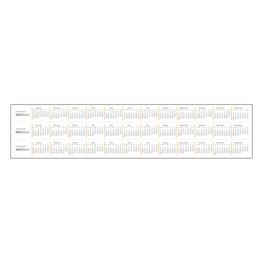 AT-A-GLANCE WallMates Self-Adhesive Dry Erase Monthly Planning Surfaces, 24 x 18, White/Gray/Orange Sheets, Undated (AW502028)