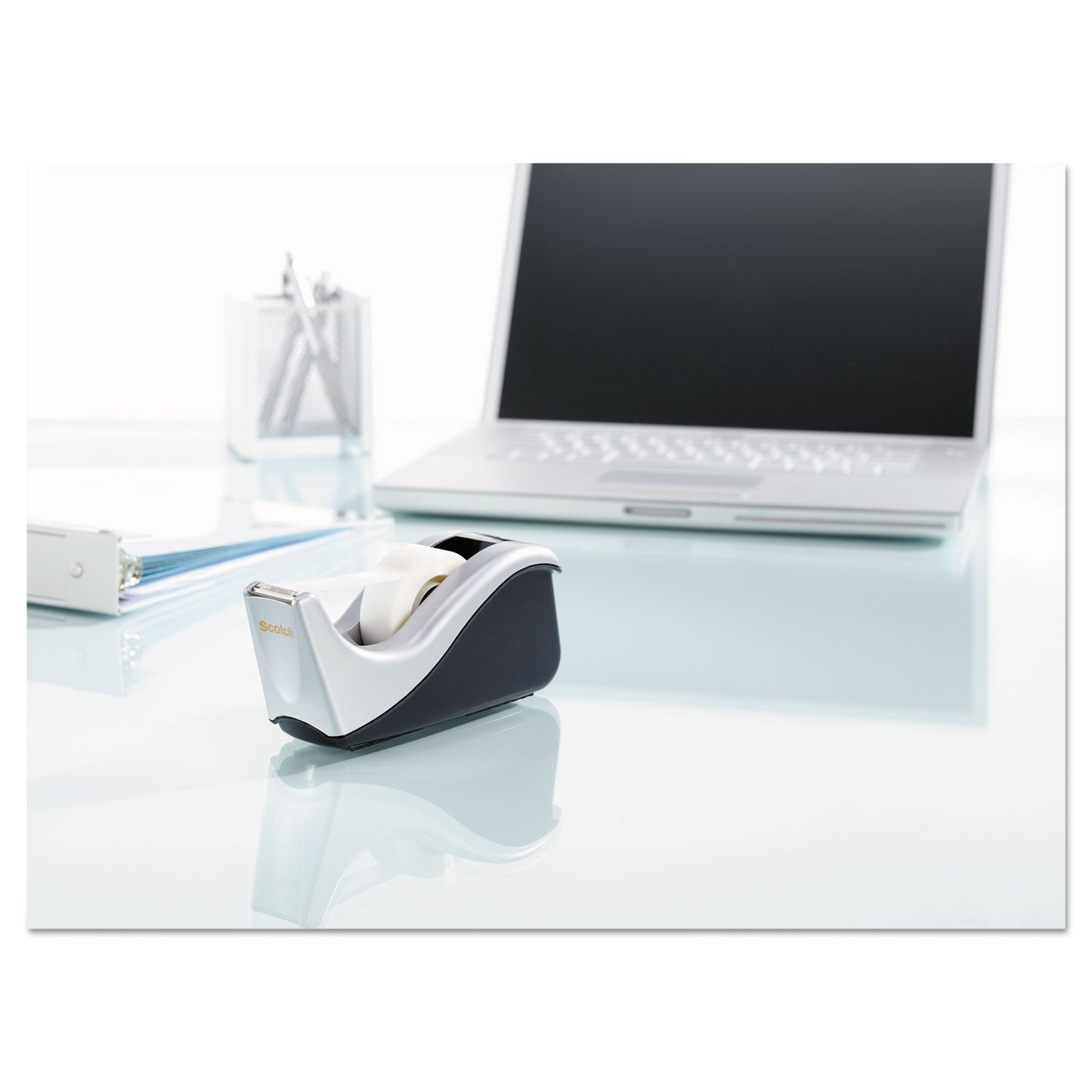Scotch Value Desktop Tape Dispenser, 1" Core, Two-Tone Black (C60BK)